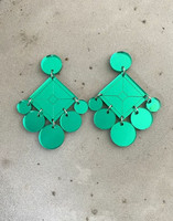 DANGLE - EARRING, GREEN