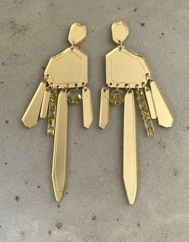 DROP - EARRING, GOLD