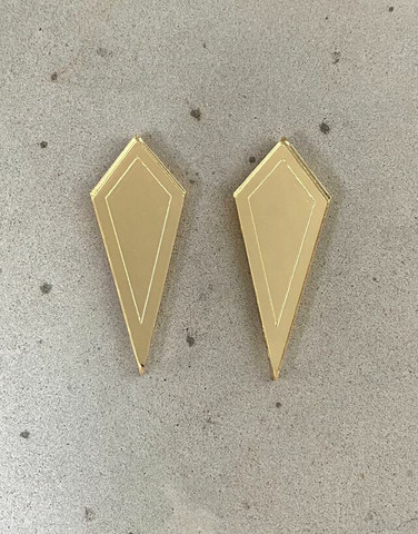 ARROW - earrings, gold