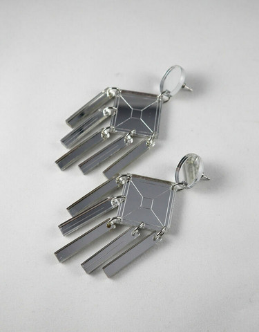 DANGLE - EARRING, SILVER