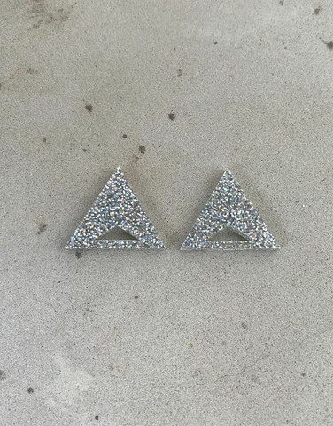 Triangle - Earrings, glitter