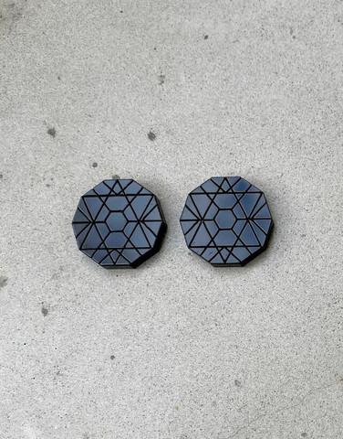 Circle - Earrings, Black