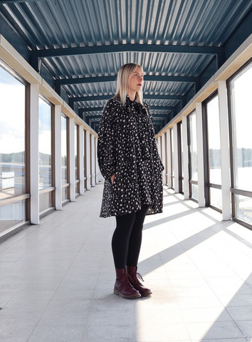 SHIRT DRESS- LEO GREY