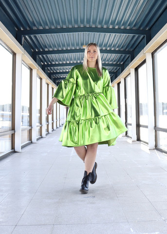 LUSH- DRESS , GLITTER GREEN
