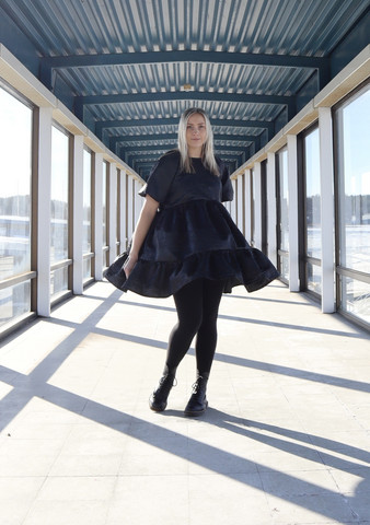 LUSH- BABYDOLL DRESS, BLACK