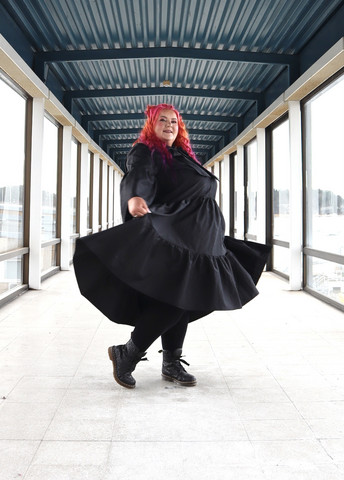 CURVES: LUSH- DRESS, BLACK