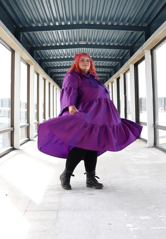 CURVES: LUSH- DRESS, VIOLET