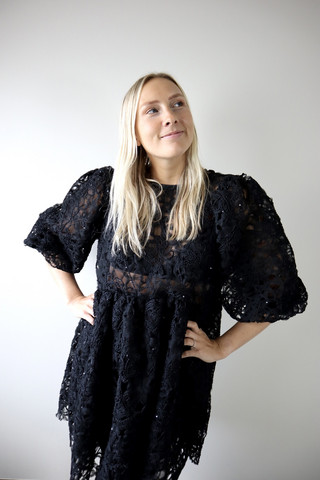 DISHY- DRESS, BLACK LACE