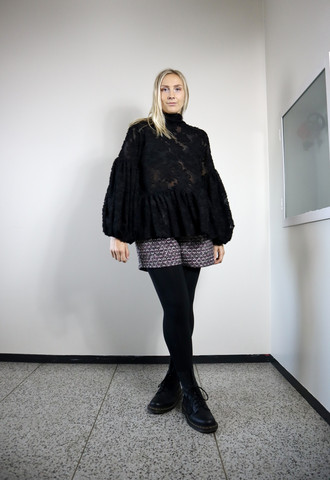 LUSH- SHIRT, BLACK FLOWER