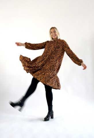 SHIRT DRESS- LEOPARD