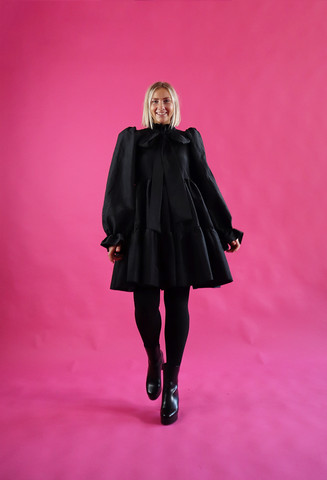 DISHY- DRESS, BLACK