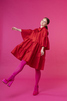 LUSH- DRESS BOW COLLAR, RED