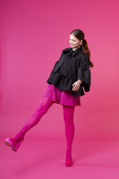LUSH- SHIRT WITH BOW COLLAR, BLACK