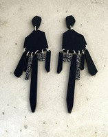 DROP - EARRING, BLACK
