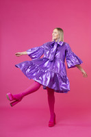 LIMITED EDTION: LUSH- DRESS BOW COLLAR, GLITTER PURPLE
