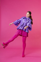 LUSH- SHIRT BOW COLLAR, LAVENDER