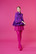 LUSH- SHIRT BOW COLLAR, PURPLE