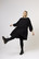 FLIRTY - DRESS PUFF-SLEEVE, BLACK