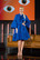 LUSH- DRESS with BOW COLLAR, BLUE