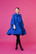 LUSH- DRESS with BOW COLLAR, BLUE