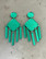 DANGLE - EARRING, GREEN