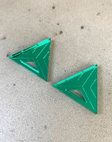 Triangle - Earrings, GREEN