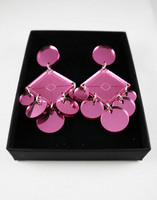 DANGLE - CIRCLE EARRING, PINK