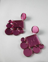 DANGLE - CIRCLE EARRING, PINK