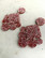 DANGLE - CIRCLE EARRING, PINK GLITTER