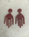 DANGLE - EARRING, PINK GLITTER