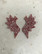 WING - EARRINGS, PINK GLITTER