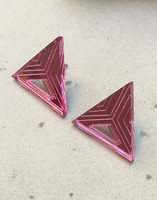 Triangle - Earrings, Pink
