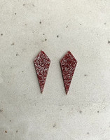 ARROW - earrings, Pink glitter