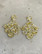 DANGLE - CIRCLE EARRING, GOLD GLITTER