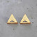 Triangle - Earrings, gold
