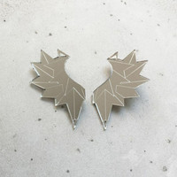 Wings - earring, silver