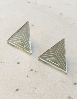 Triangle - Earrings, Silver