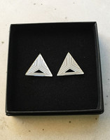 Triangle - Earrings, Silver