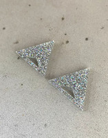 Triangle - Earrings, glitter