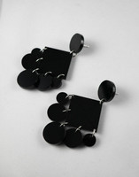 DANGLE - CIRCLE EARRING, BLACK