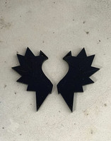 WINGS - Earrings, BLACK