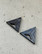 Triangle - Earrings, Black