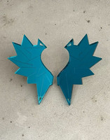 WINGS - earrings, petrol