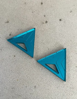Triangle - Earrings, Petrol