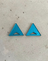 Triangle - Earrings, Petrol