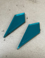 ARROW - earrings, petrol