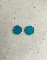 CIRCLE - earrings, petrol