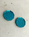 CIRCLE - earrings, petrol