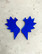 WINGS - earrings, blue