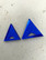 Triangle - Earrings, blue